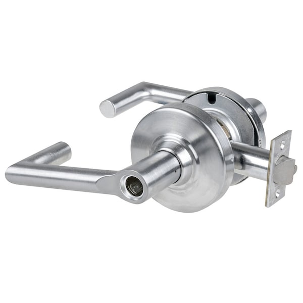 Schlage Grade 1 Storeroom Lock, Boardwalk Lever, Less Cylinder, Satin Chrome Finish, Non-Handed ND80LD BRK 626 - main